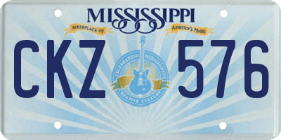 MS license plate CKZ576