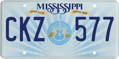 MS license plate CKZ577