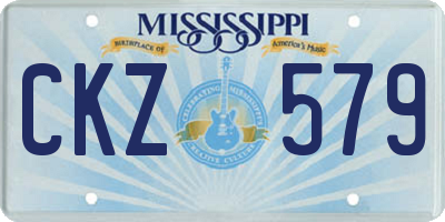 MS license plate CKZ579