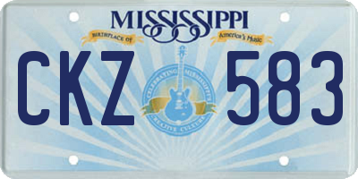 MS license plate CKZ583