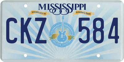 MS license plate CKZ584