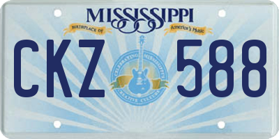 MS license plate CKZ588