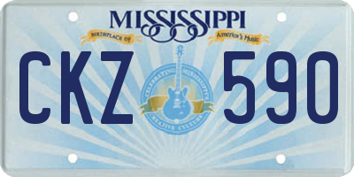 MS license plate CKZ590