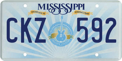 MS license plate CKZ592