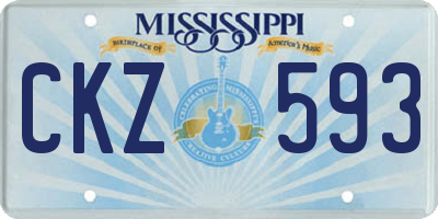 MS license plate CKZ593