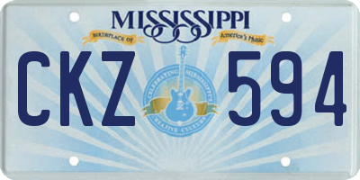 MS license plate CKZ594