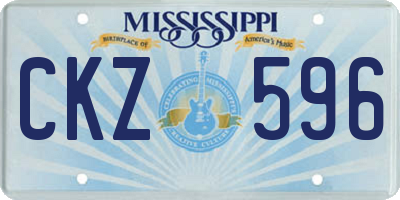 MS license plate CKZ596