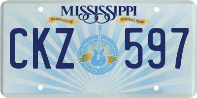 MS license plate CKZ597
