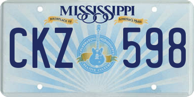 MS license plate CKZ598