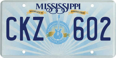 MS license plate CKZ602