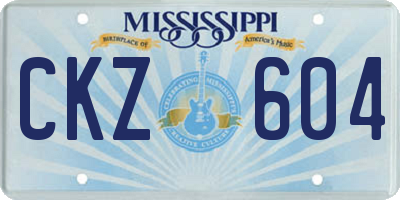 MS license plate CKZ604