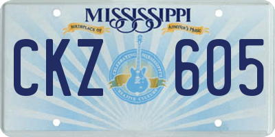 MS license plate CKZ605