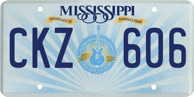 MS license plate CKZ606