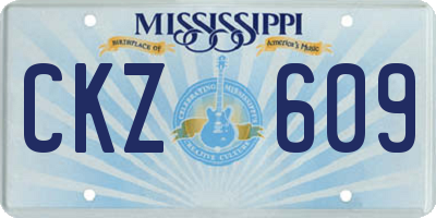 MS license plate CKZ609