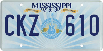 MS license plate CKZ610