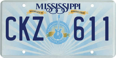 MS license plate CKZ611