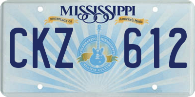 MS license plate CKZ612