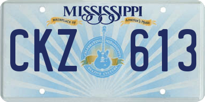 MS license plate CKZ613