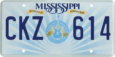 MS license plate CKZ614