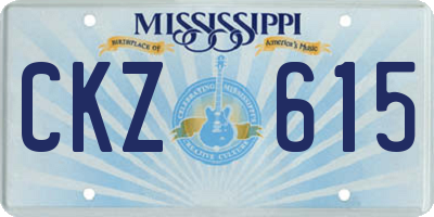 MS license plate CKZ615