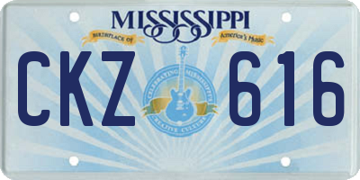 MS license plate CKZ616