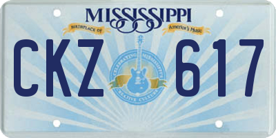 MS license plate CKZ617