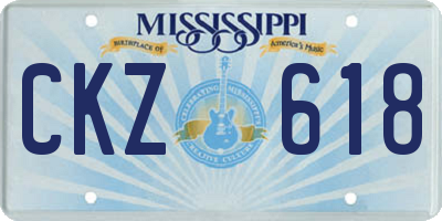 MS license plate CKZ618