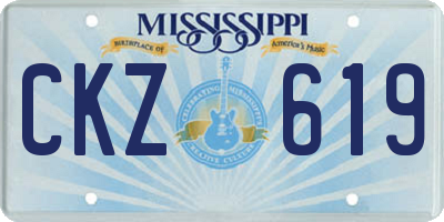 MS license plate CKZ619