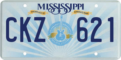 MS license plate CKZ621