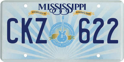 MS license plate CKZ622