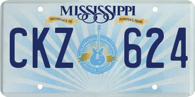 MS license plate CKZ624