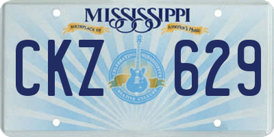 MS license plate CKZ629