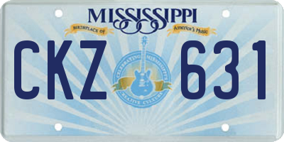 MS license plate CKZ631