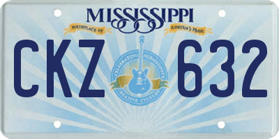 MS license plate CKZ632
