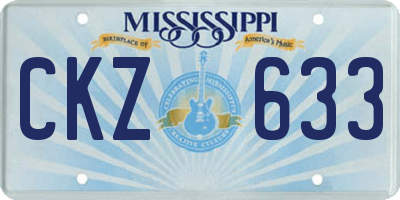 MS license plate CKZ633