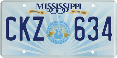 MS license plate CKZ634