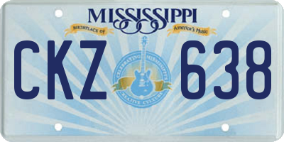 MS license plate CKZ638