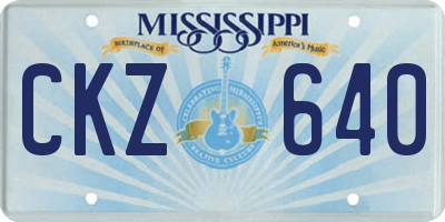 MS license plate CKZ640