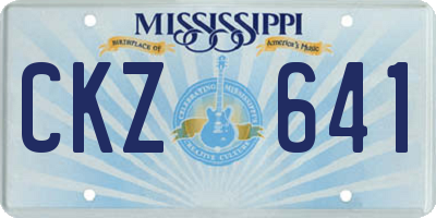 MS license plate CKZ641