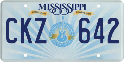 MS license plate CKZ642
