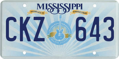 MS license plate CKZ643