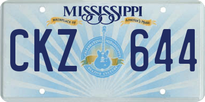 MS license plate CKZ644