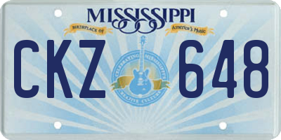 MS license plate CKZ648