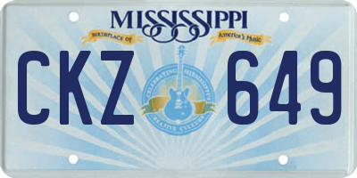 MS license plate CKZ649