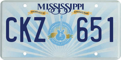 MS license plate CKZ651