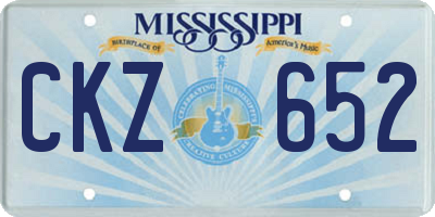 MS license plate CKZ652