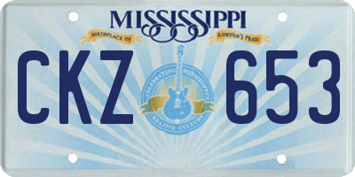MS license plate CKZ653