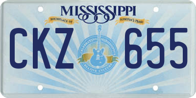 MS license plate CKZ655