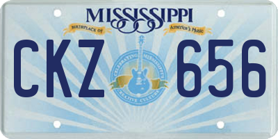 MS license plate CKZ656