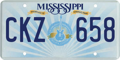 MS license plate CKZ658